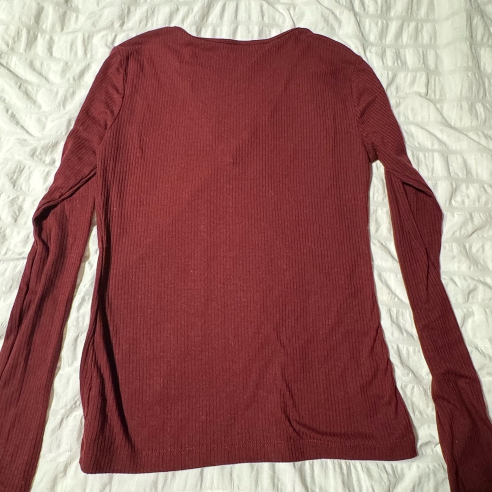 Mossimo Supply Co. Burgundy Long Sleeve Top
